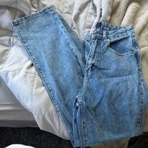 White Fox Boutique Light Blue Straight Leg Jeans